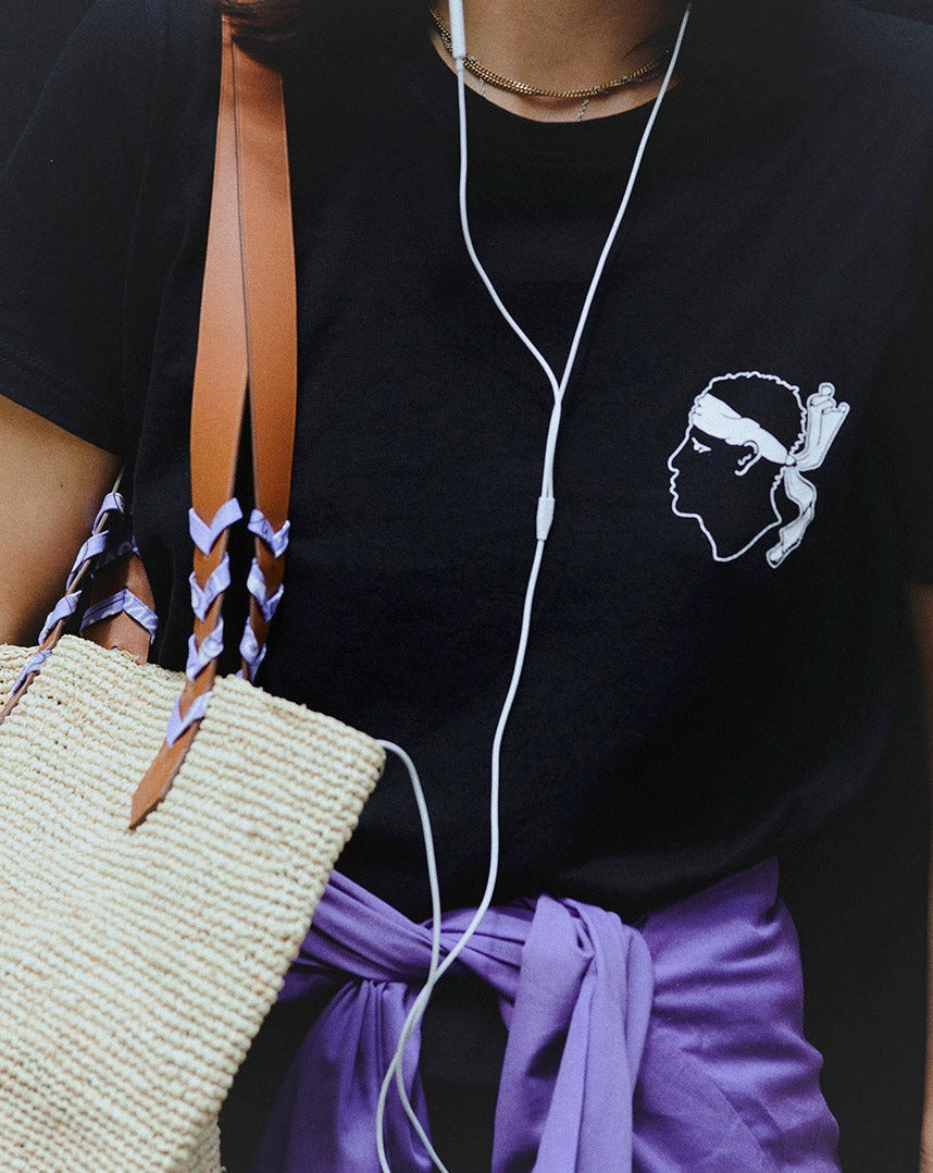 OLYMPE-Panier de ville-Cuir gold & bandana lilas Sacs vendor-unknown