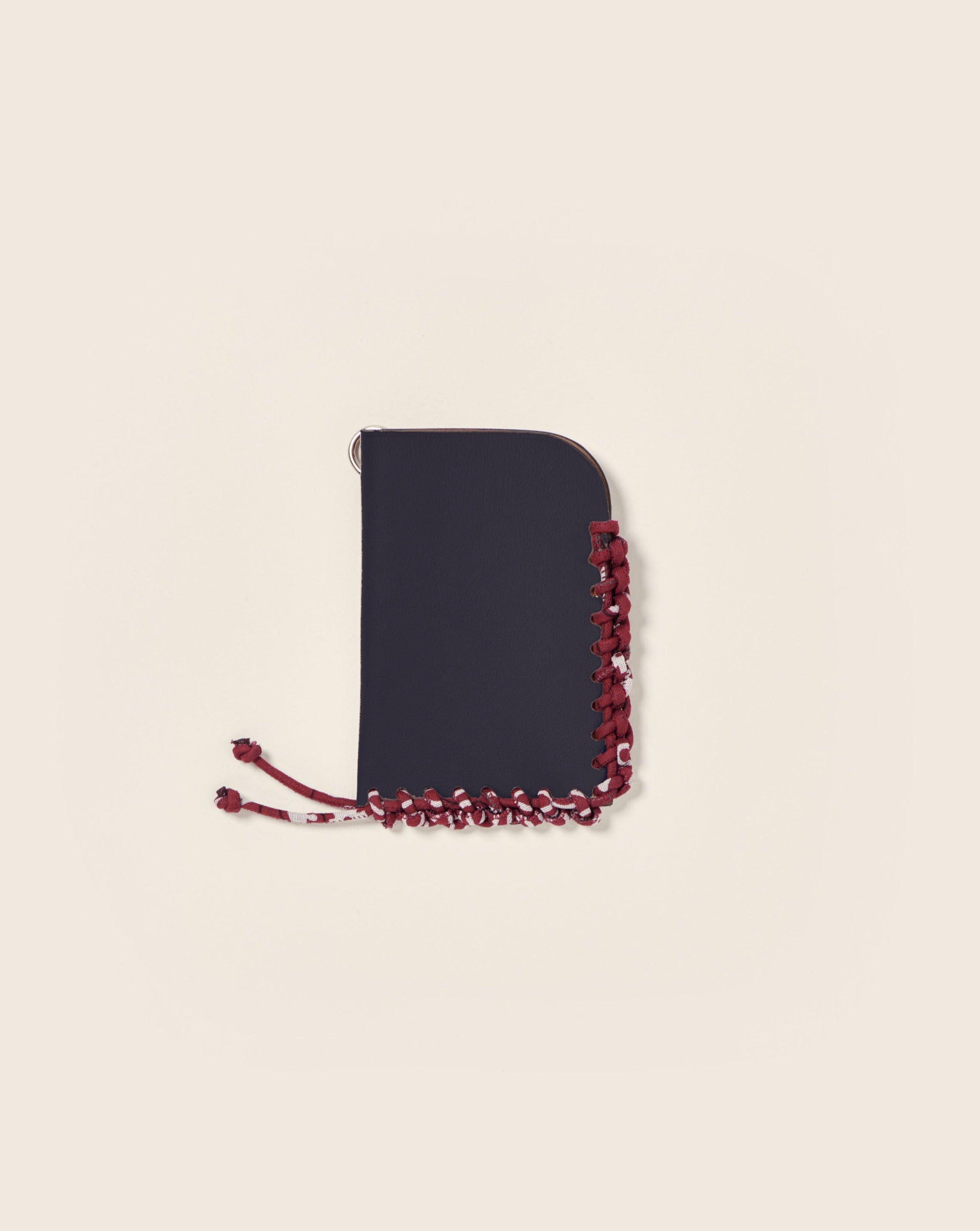 KIBO-Porte cartes en cuir-Marine & bandana bordeaux Porte-cartes PONCTUATIONS