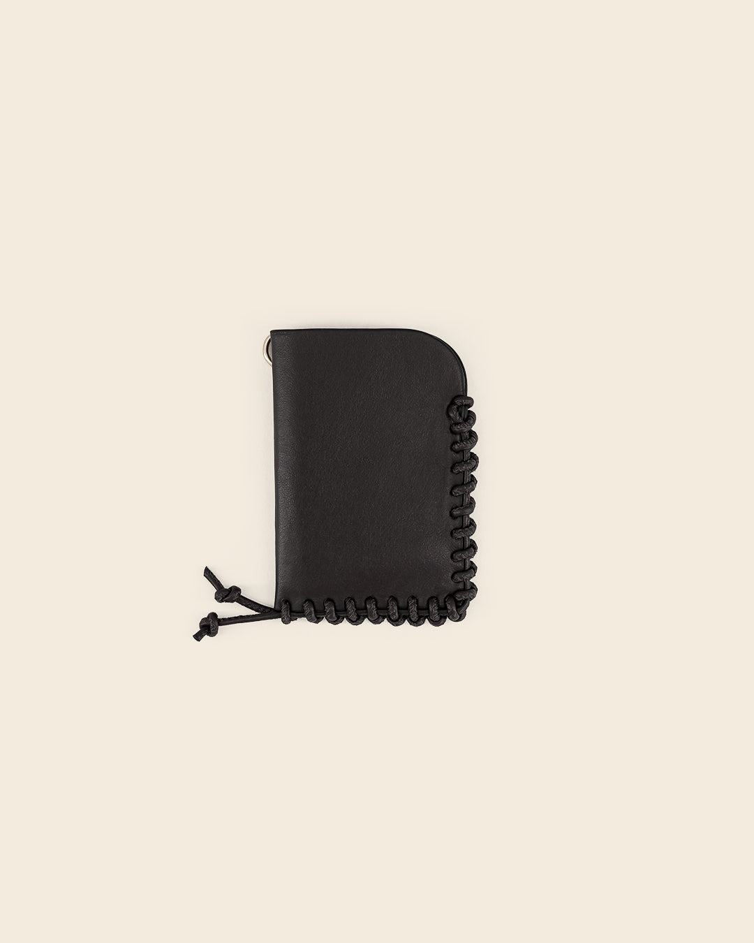 KIBO+ COOK Porte cartes en cuir Noir sur mousqueton Porte-cartes Ponctuations