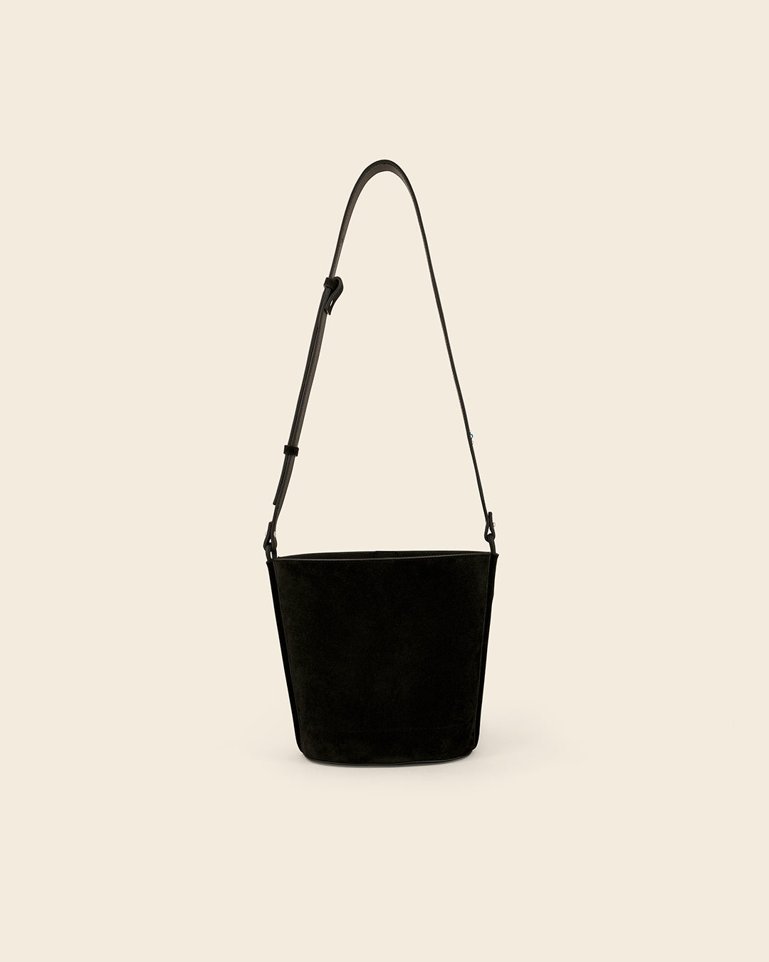IOWA STUD - Sac seau en suede - Noir avec Clous et Cabochons Turquoises Sacs PONCTUATIONS