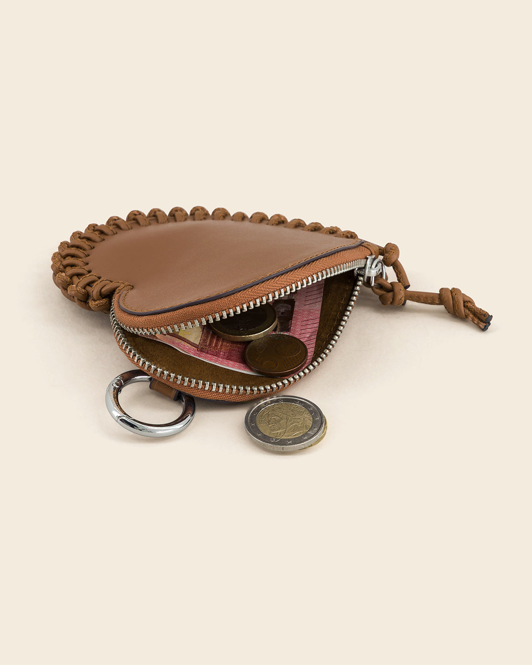 SHINZO - charm's / porte monnaies - en cuir de veau AMBER PONCTUATIONS