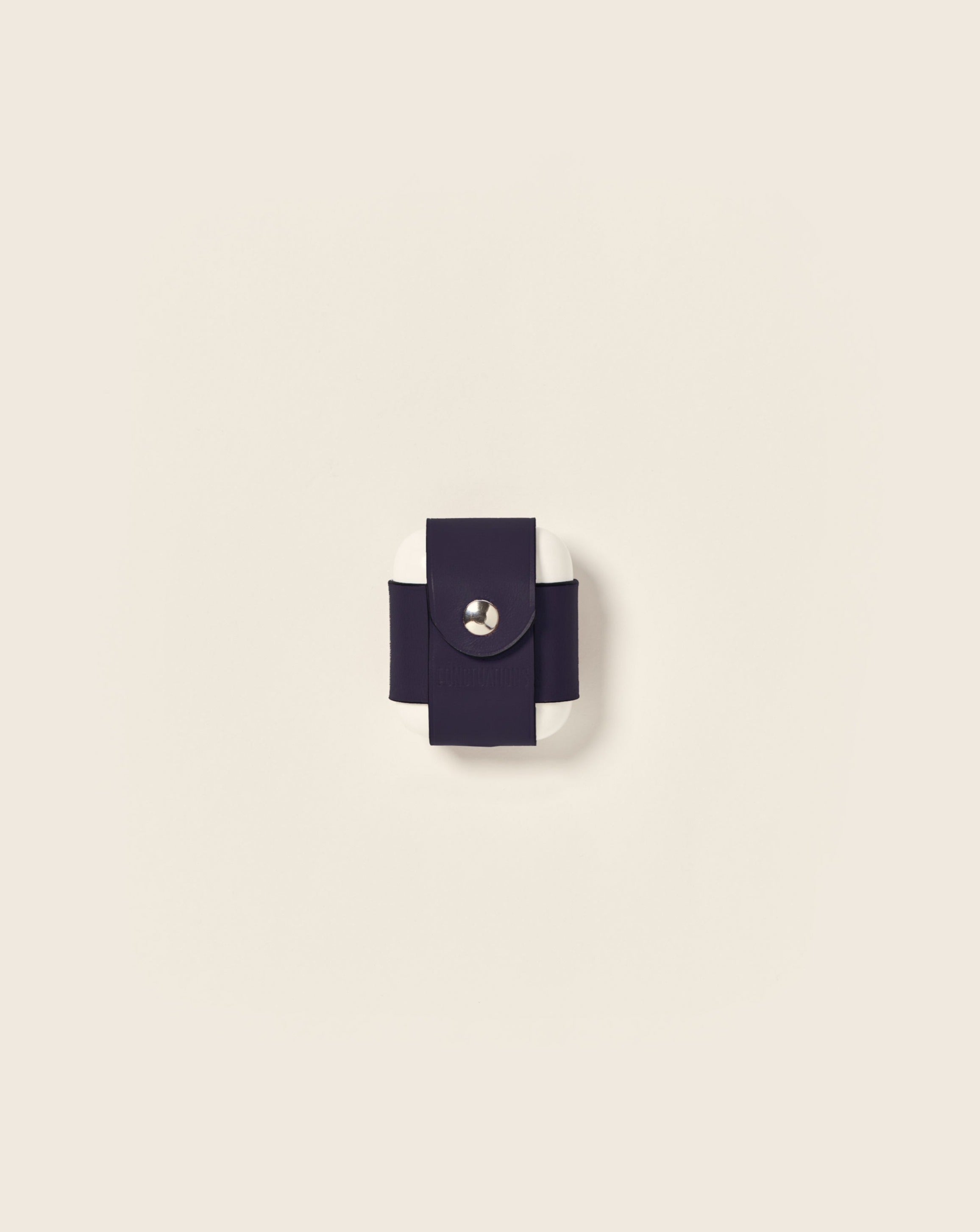 YARI-Étui AirPods classiques-En cuir marine Étui Airpods Ponctuations