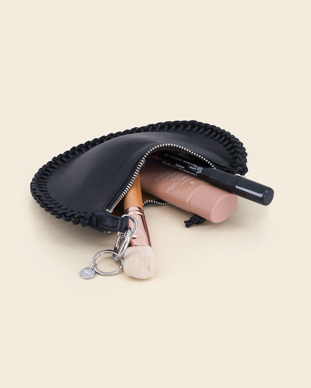 LUKY - charm's / porte monnaies - en cuir de veau Noir PONCTUATIONS