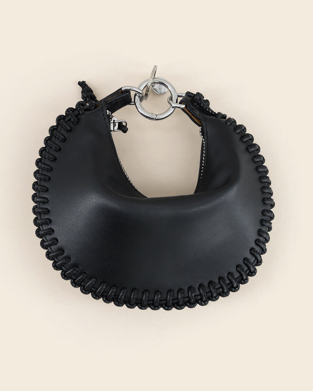 LUKY - charm's / porte monnaies - en cuir de veau Noir PONCTUATIONS