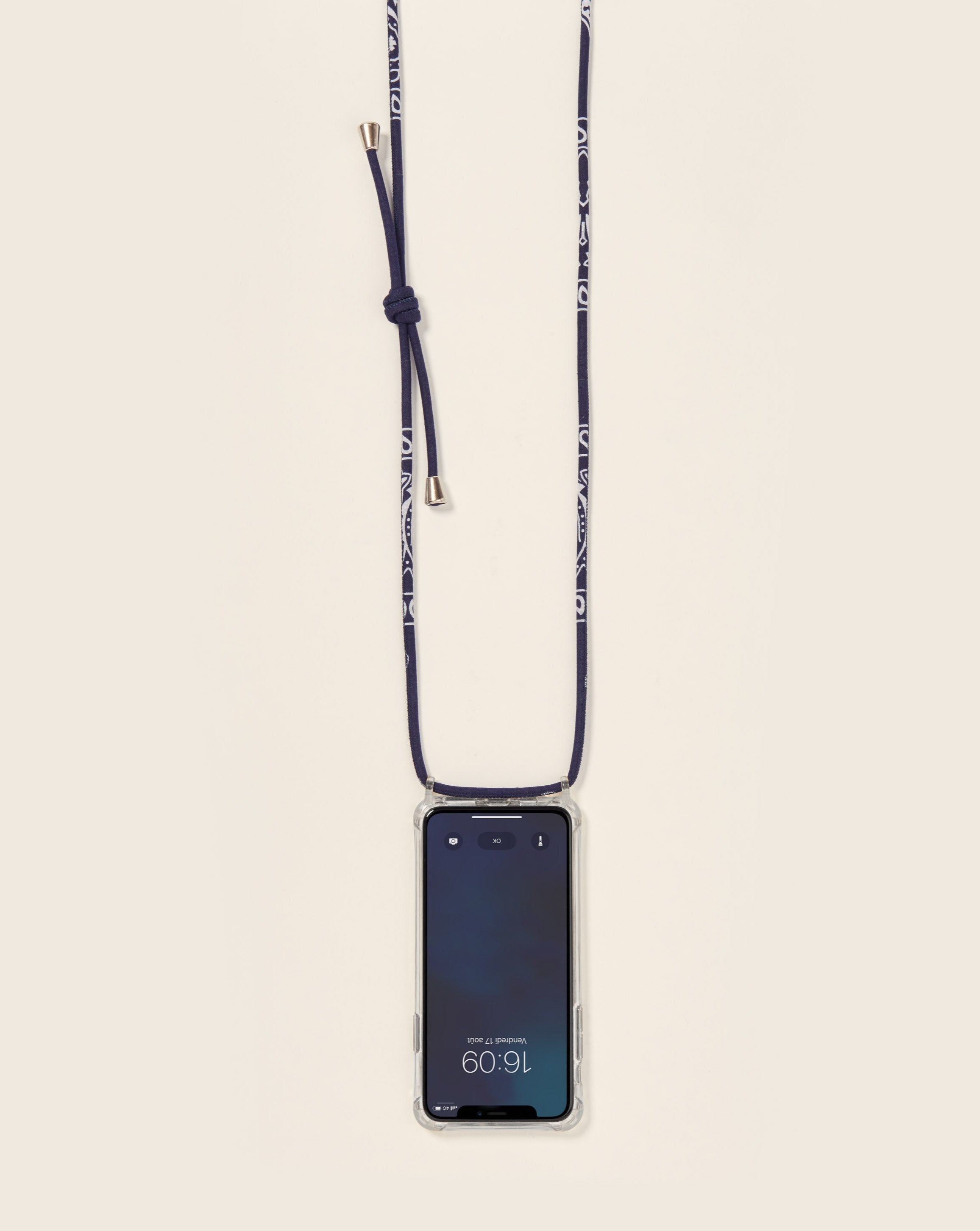 MINTO-Coque iPhone-Cordon de bandana marine