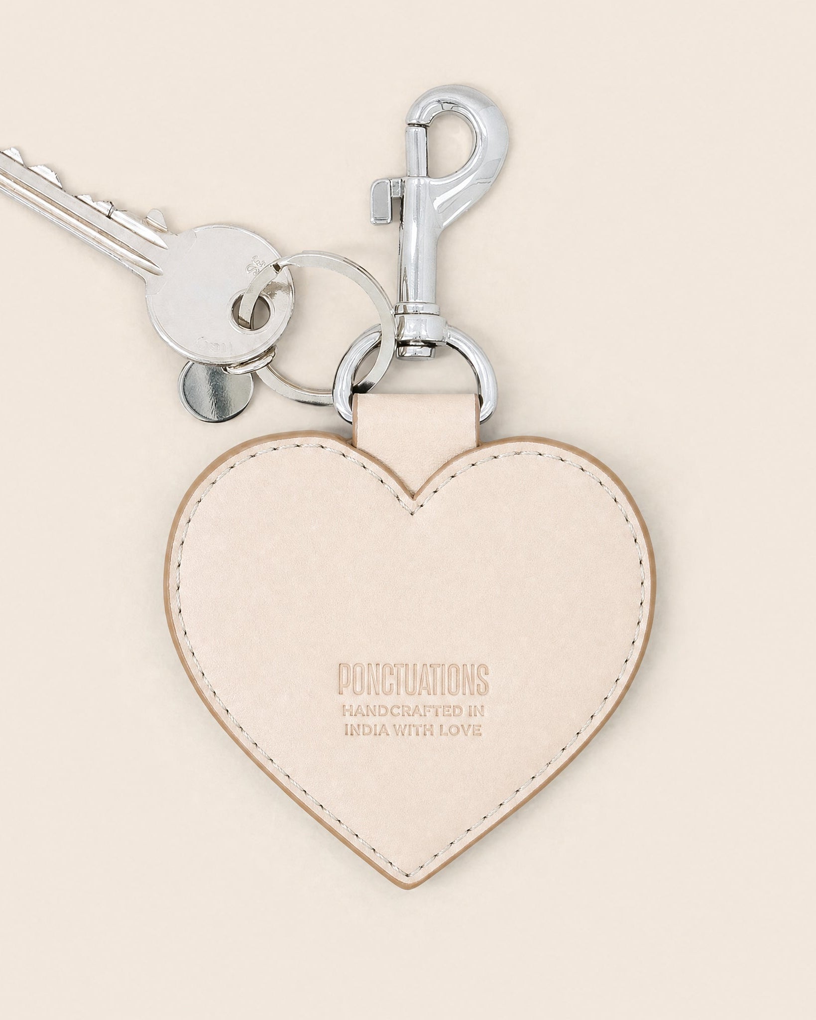 IDAHO HEART - Leather Keychain - Black with Turquoise Studs and Cabochons
